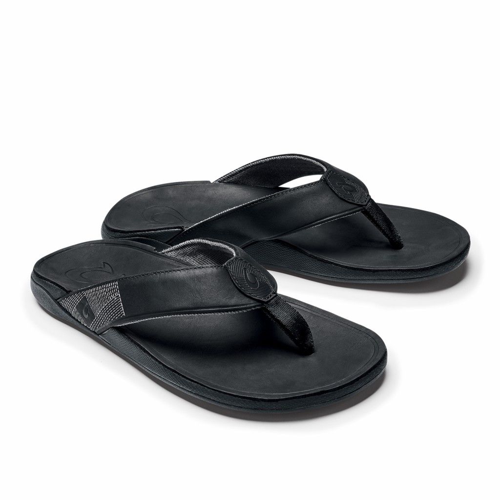 Sandalias Olukai Tuahine - Chanclas Hombre Negros 20354-608